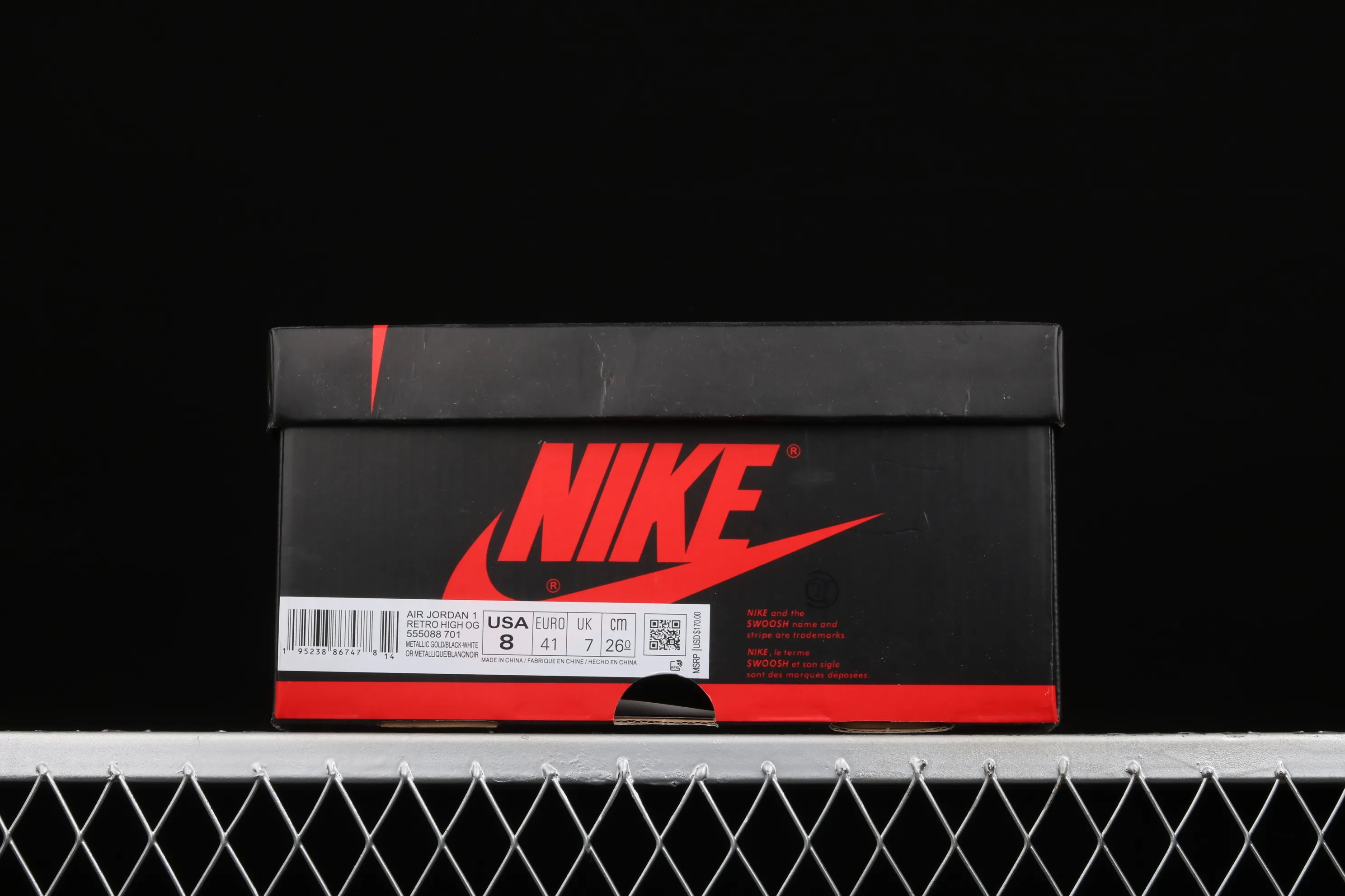 All categories Air Jordan Jordan series basketball shoes Air Jordan 1 High L version Air Jordan 1 High OG "Pollen" AJ1 Joe 1 black and yellow 555088-701